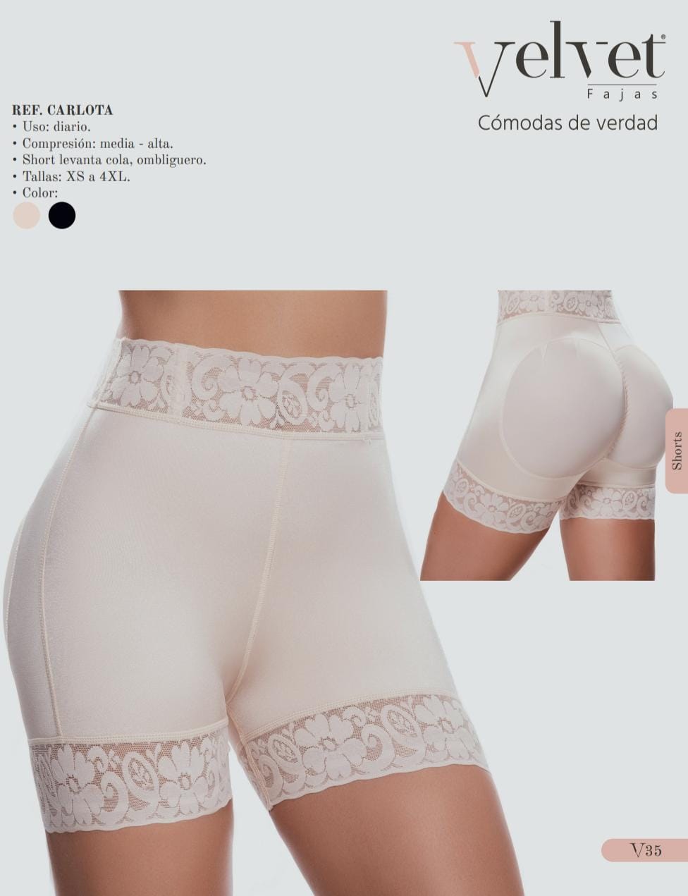 09075 Faja short invisible, Control suave – Colombia Boutique